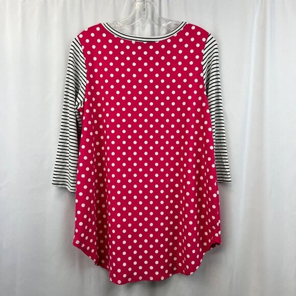 White Birch Women’s Mixed Print 3/4 Sleeve Top Pink/Multi Size Medium - Picture 6 of 7